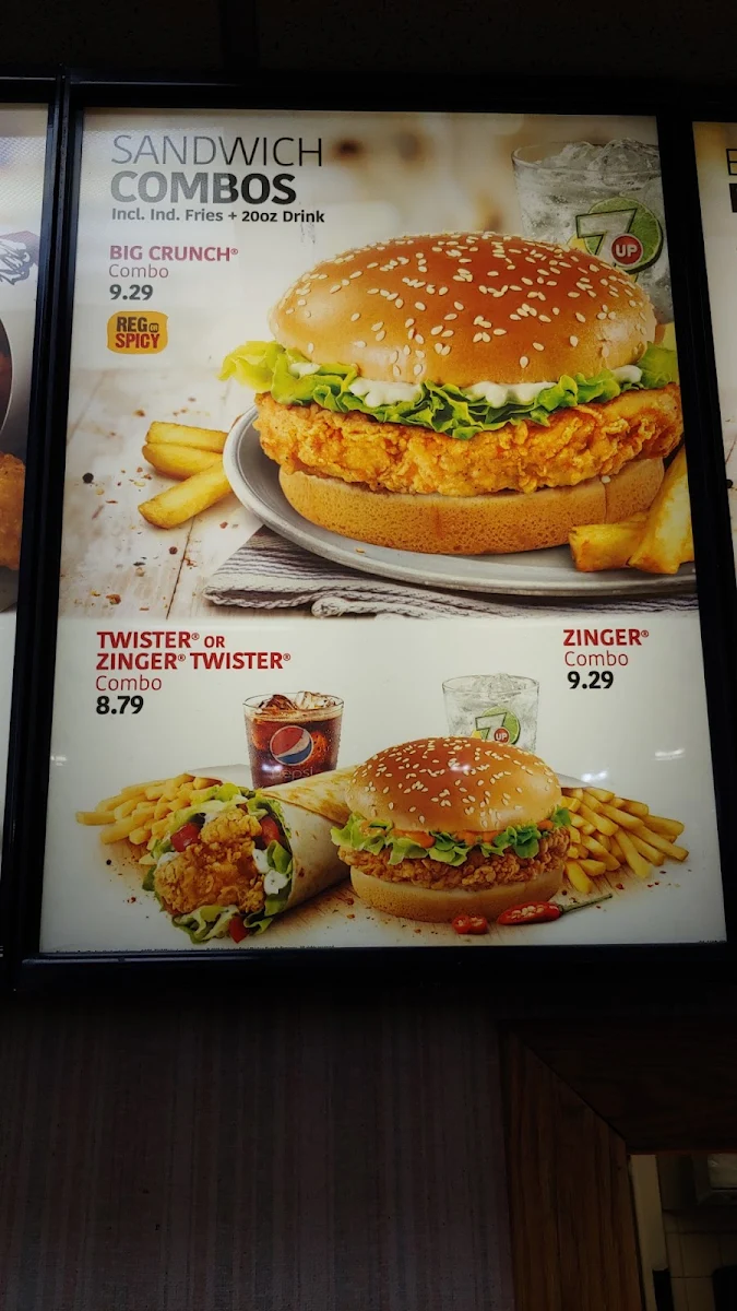 Menu, KFC