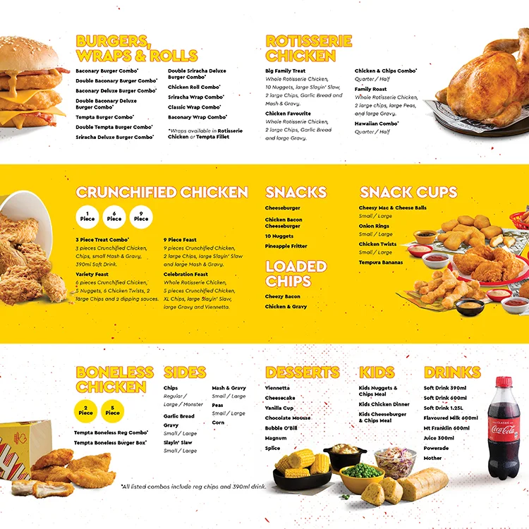 Menu, Chicken Treat Merriwa