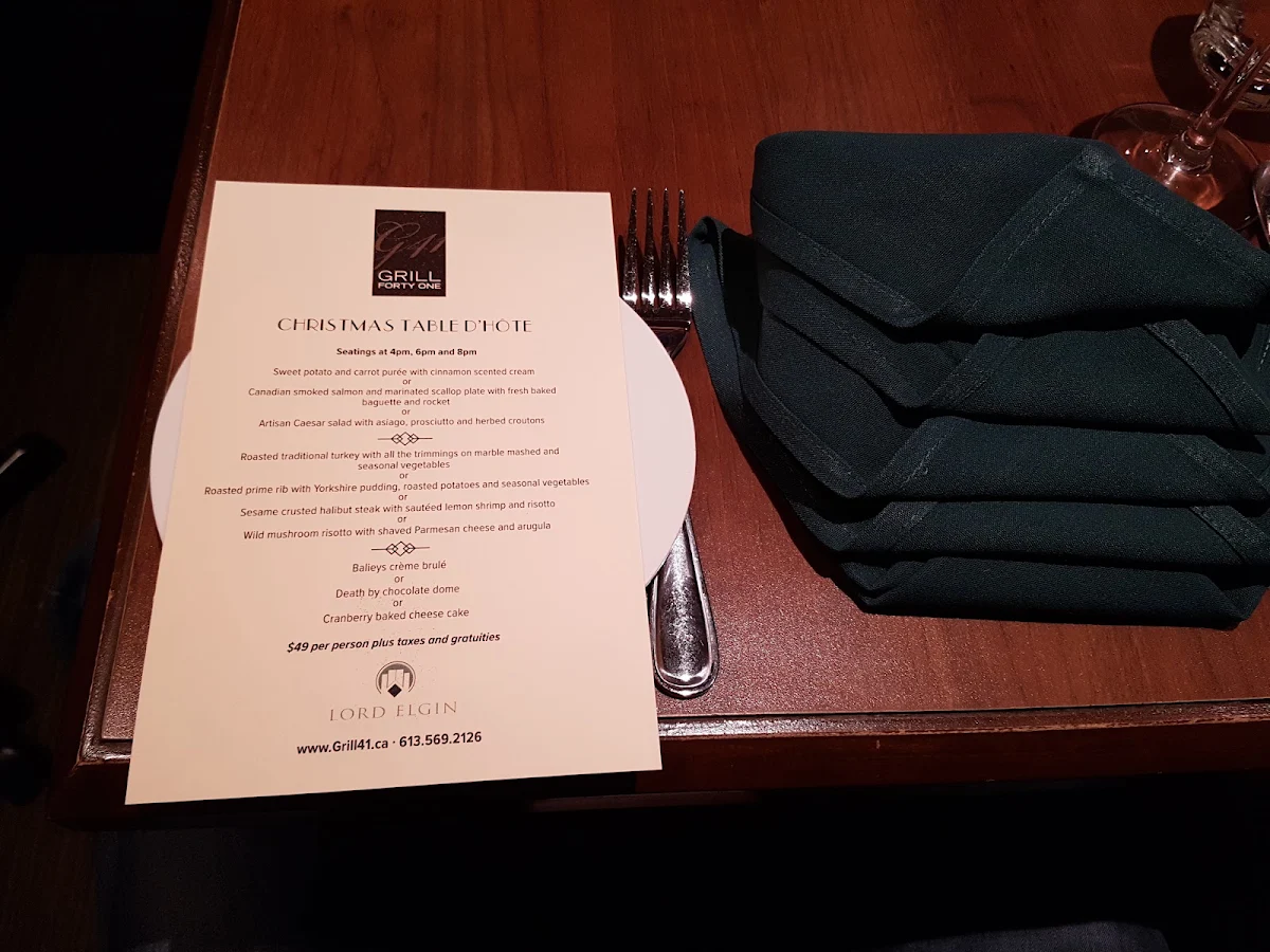 Menu, Forty one