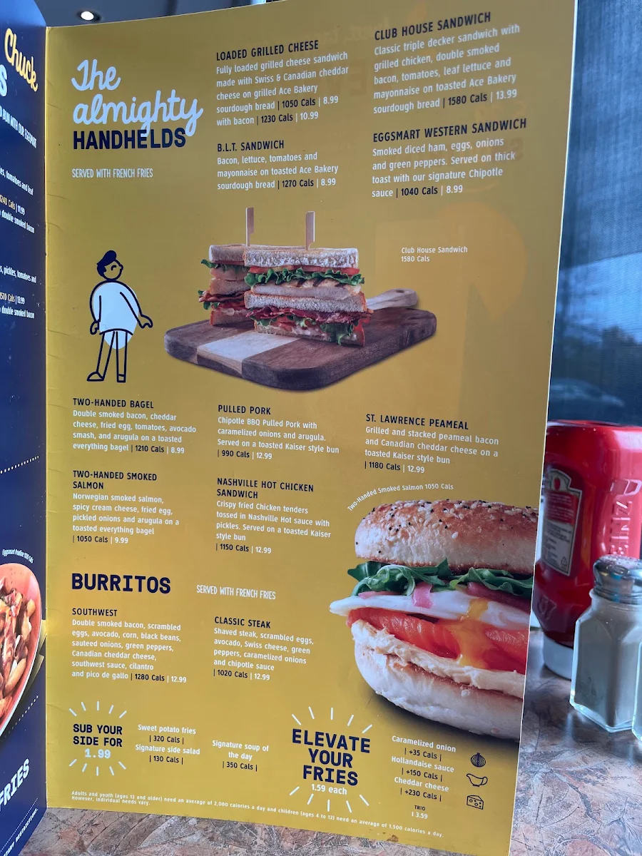Menu, Eggsmart