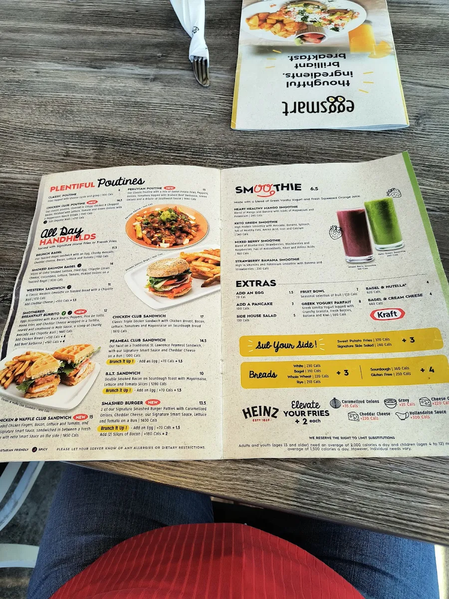 Menu, Eggsmart