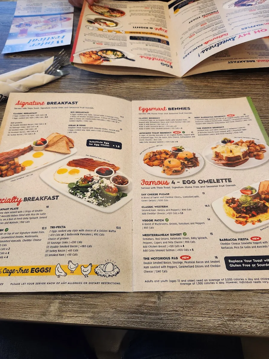 Menu, Eggsmart