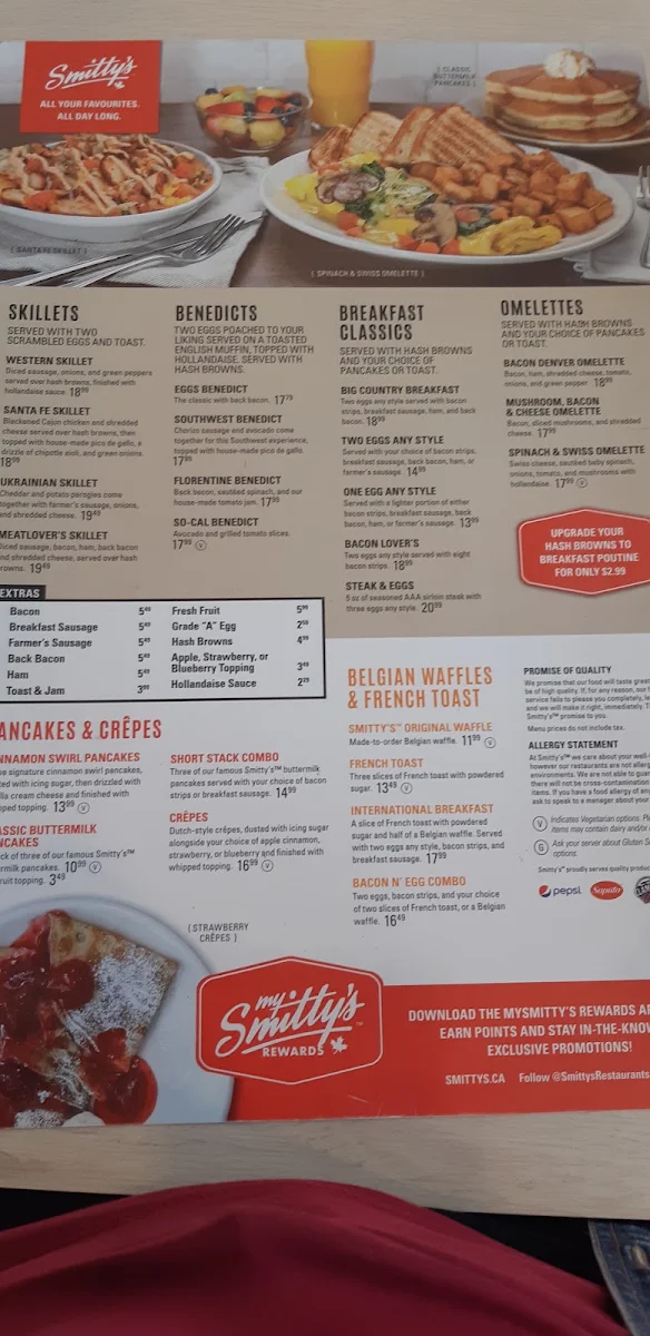 Menu, Smitty's Restaurant & Lounge - Airdrie