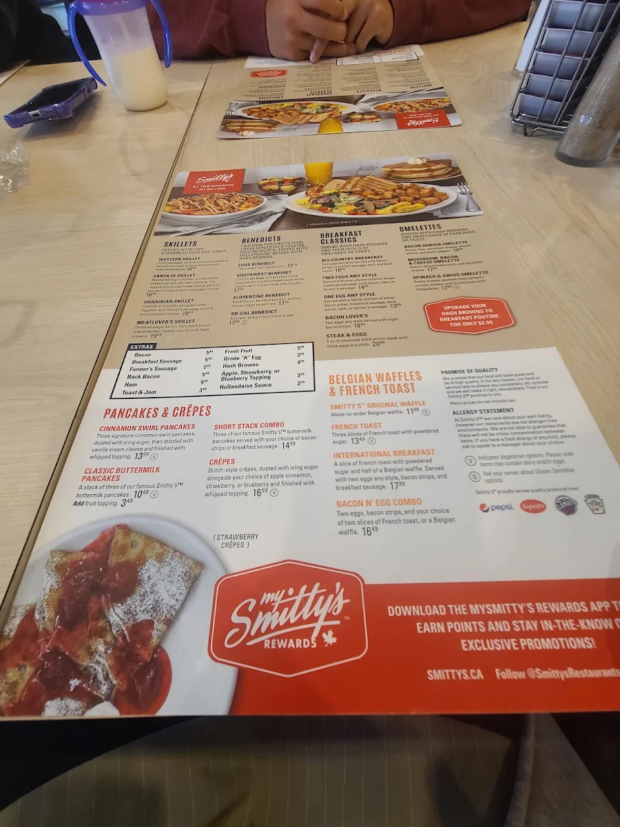 Menu, Smitty's Restaurant & Lounge - Airdrie
