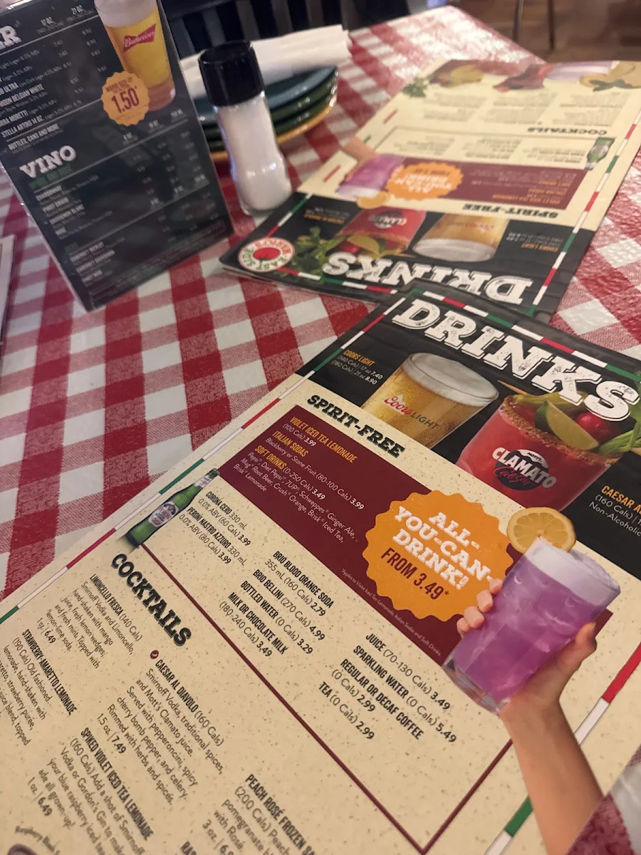 Menu, East Side Mario's
