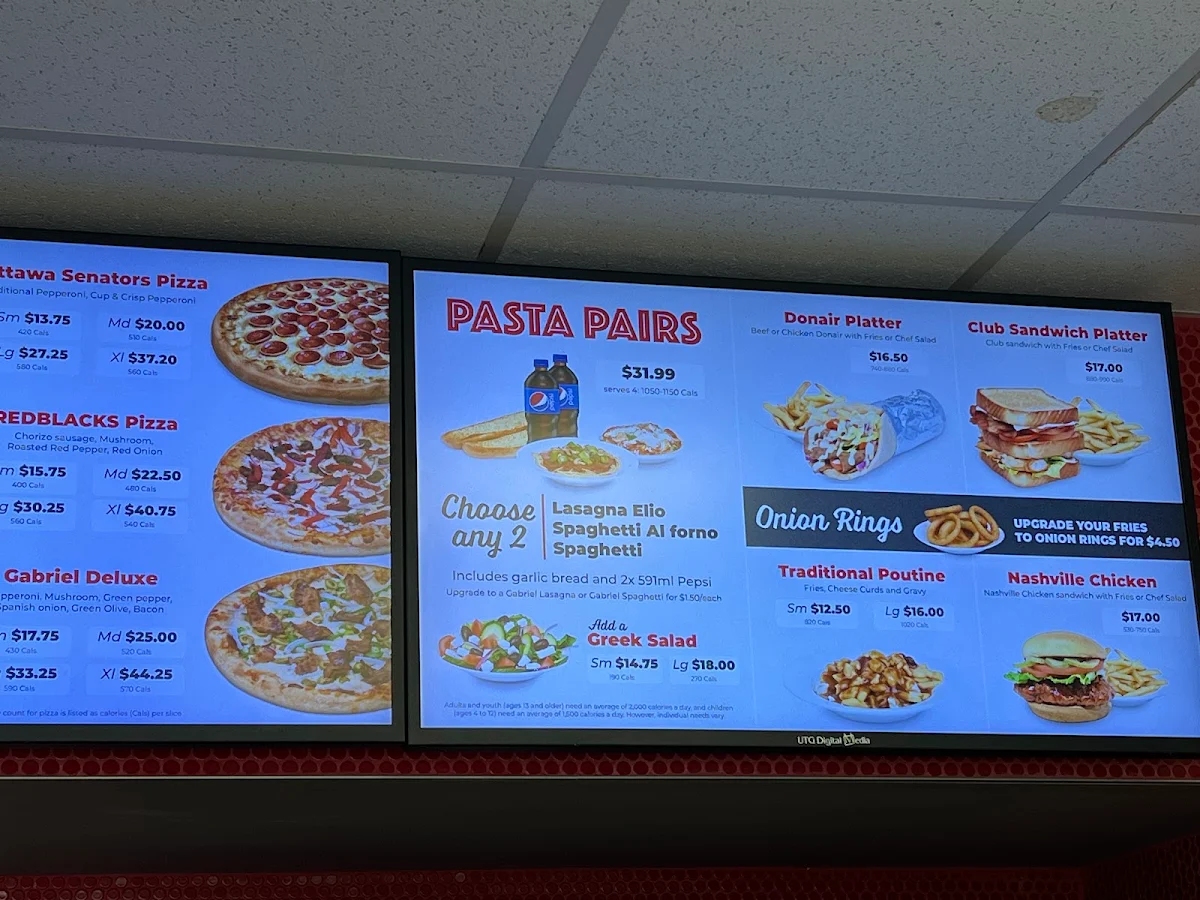 Menu, Gabriel Pizza