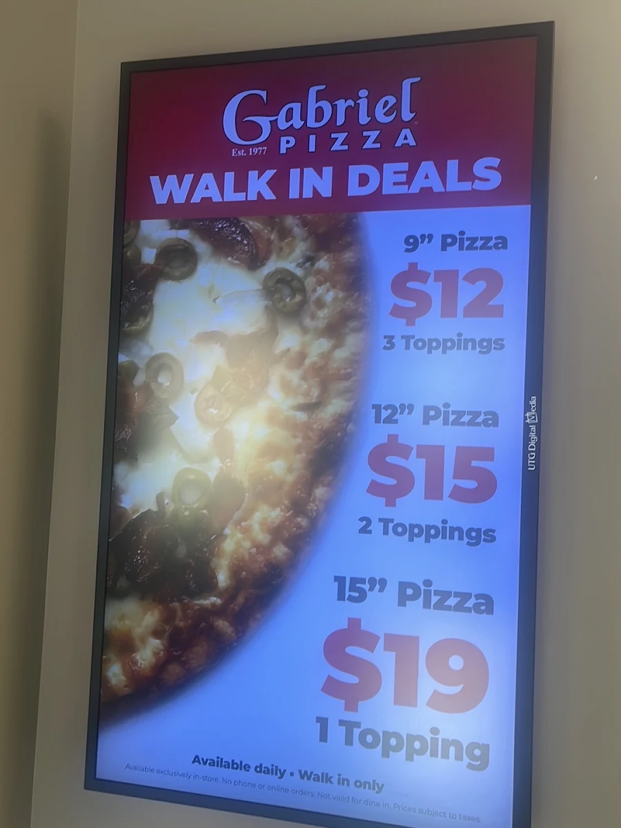 Menu, Gabriel Pizza