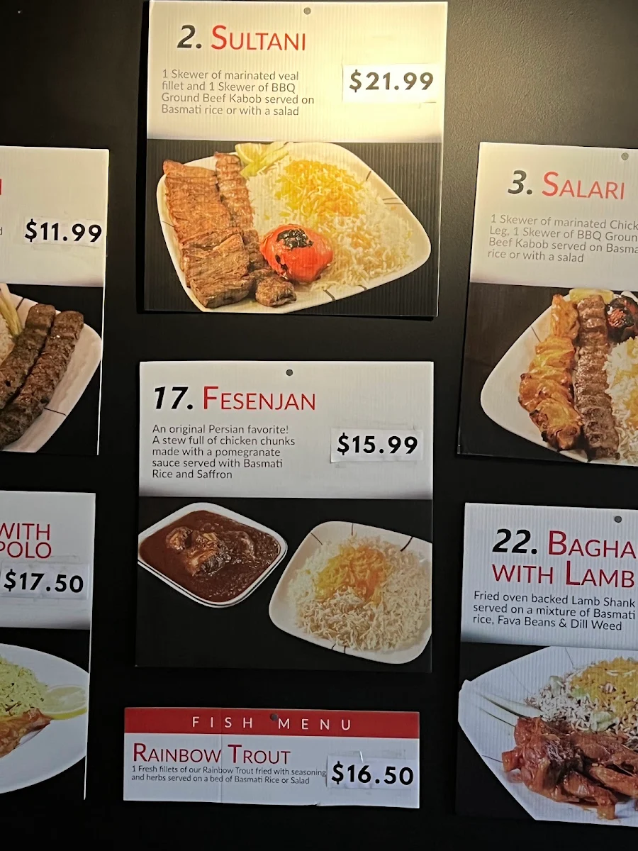 Menu, Apple Restaurant