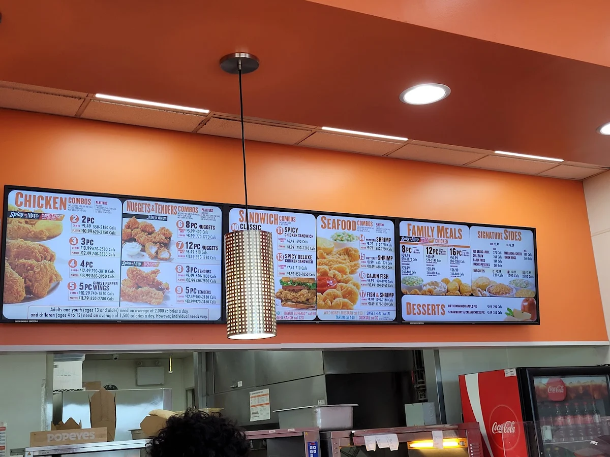 Menu, Popeyes Louisiana Kitchen