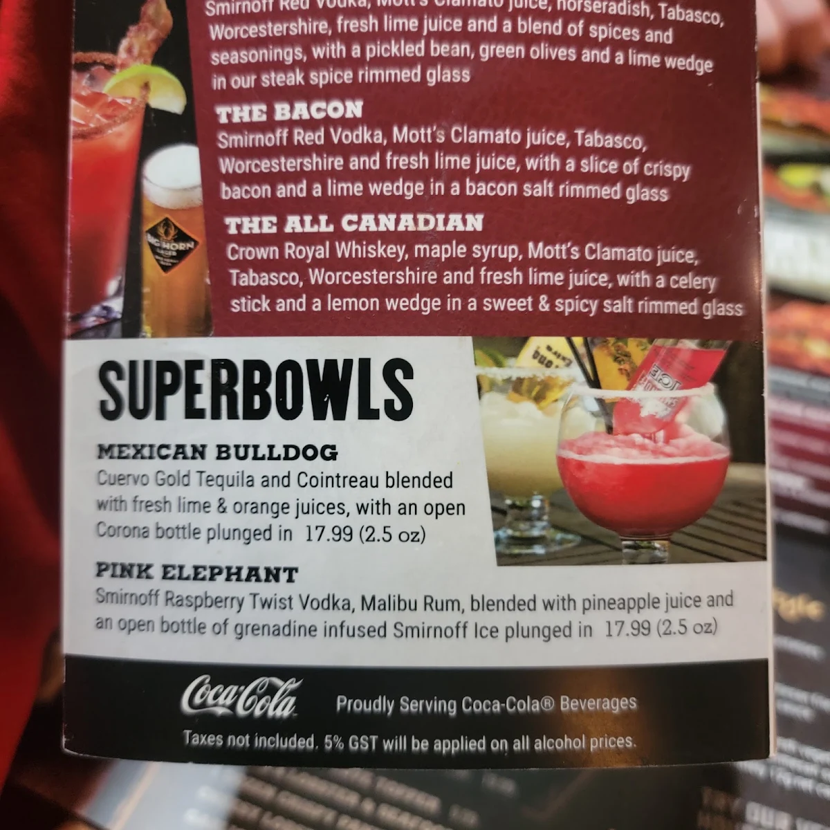 Menu, MR MIKES SteakhouseCasual