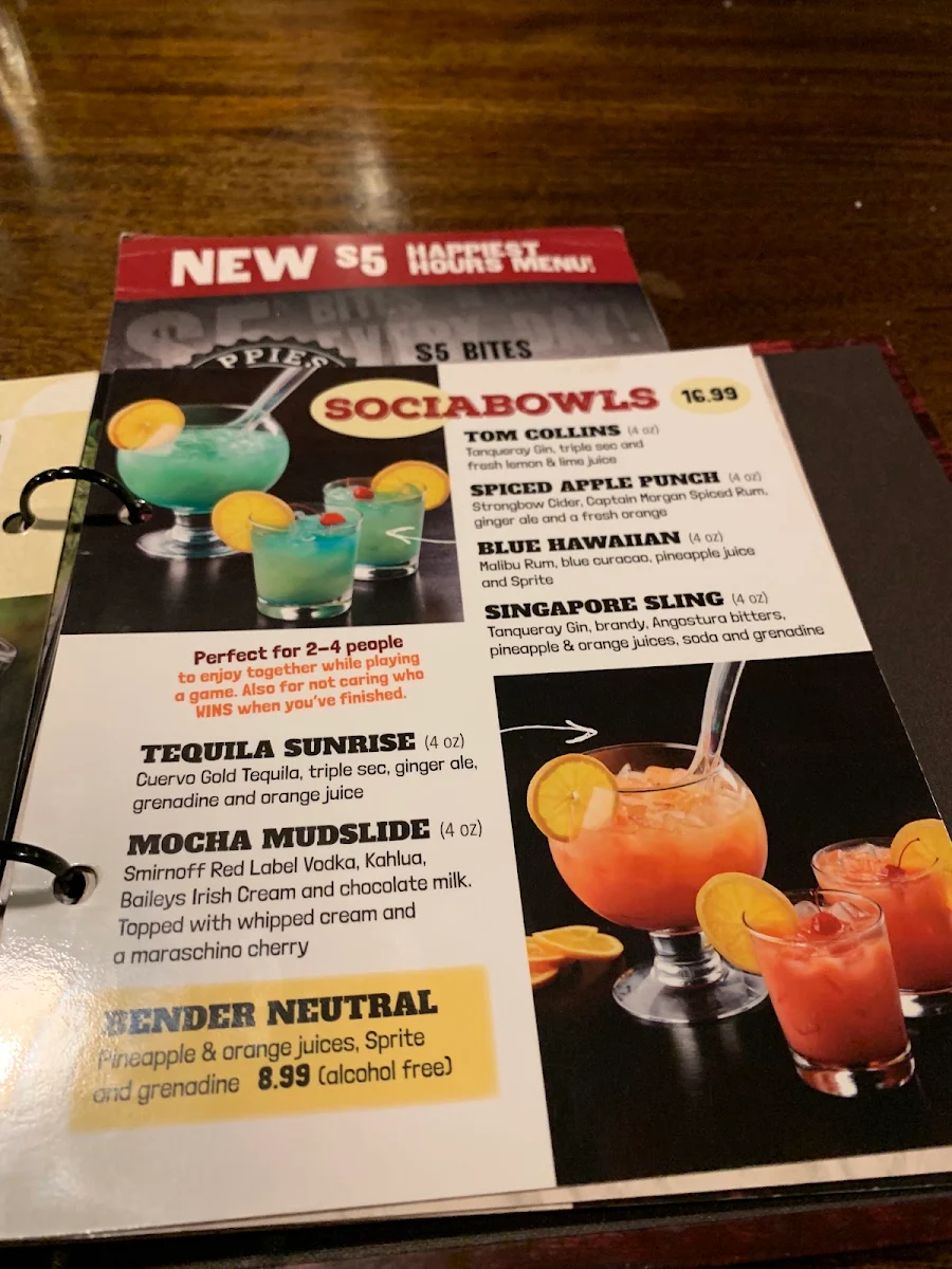 Menu, MR MIKES SteakhouseCasual