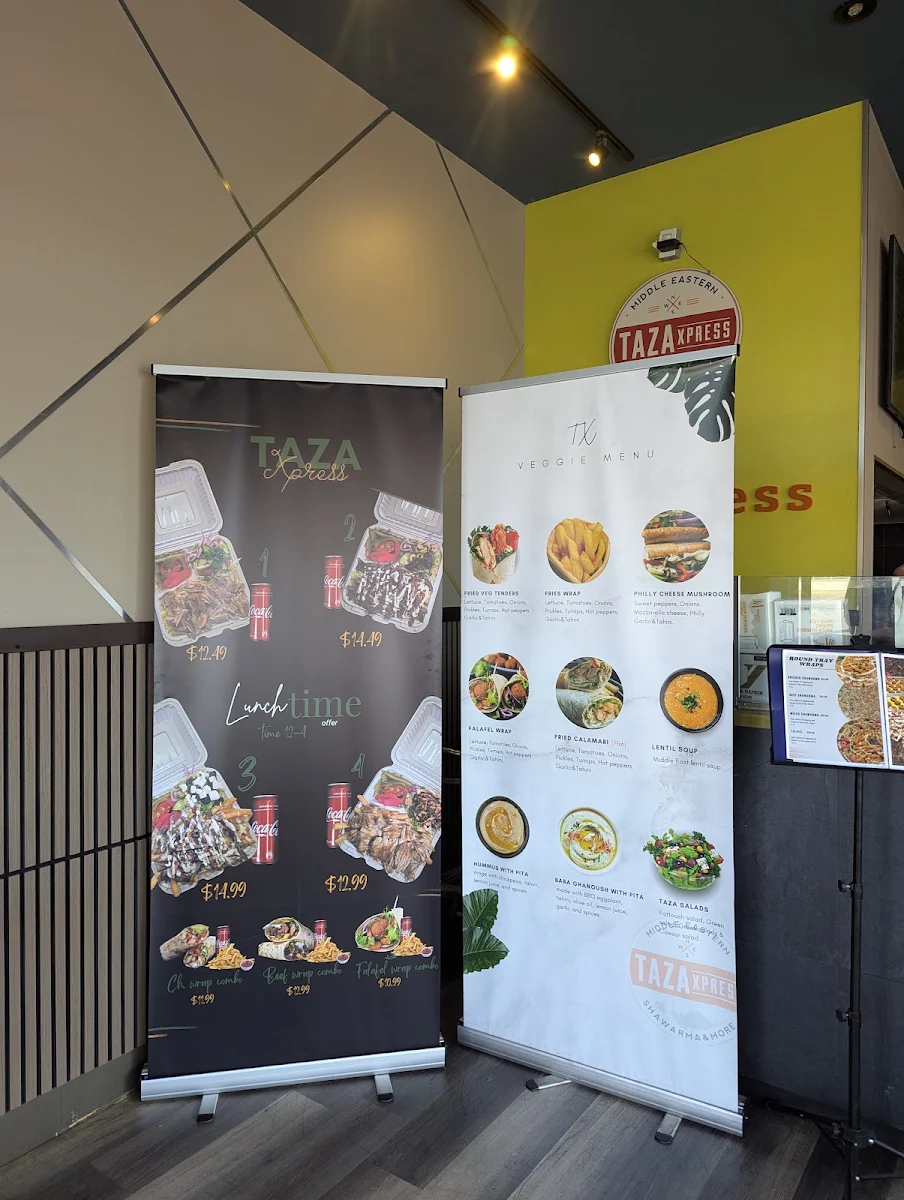 Menu, Taza Xpress