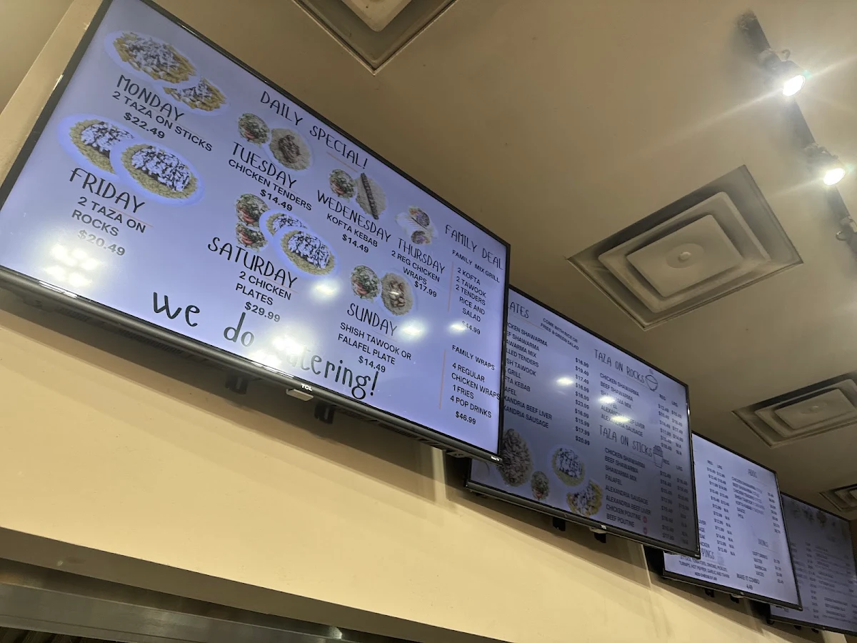 Menu, Taza Xpress