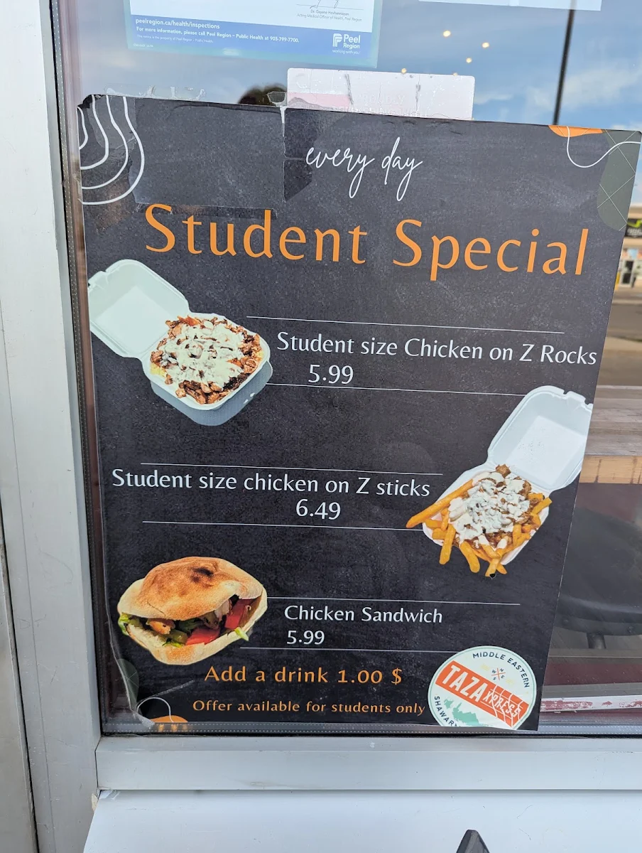 Menu, Taza Xpress