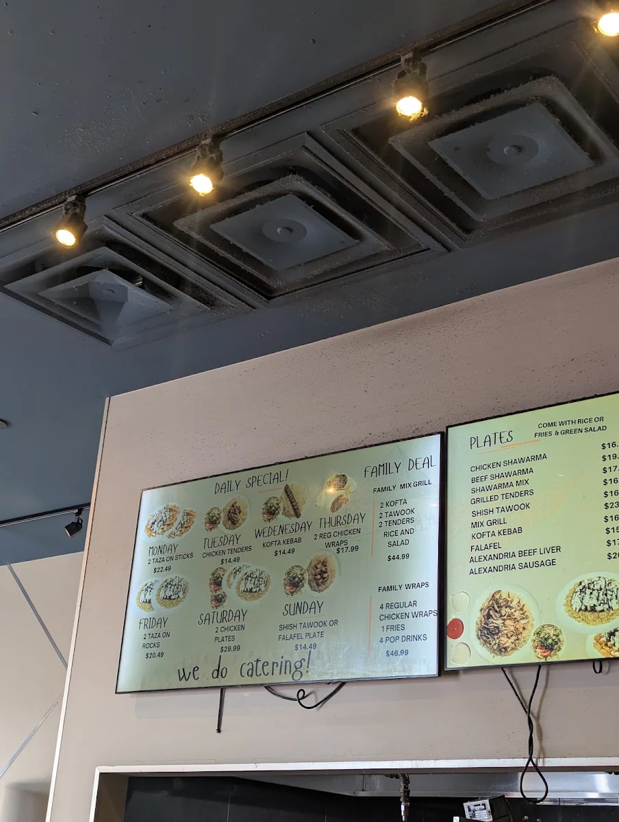 Menu, Taza Xpress