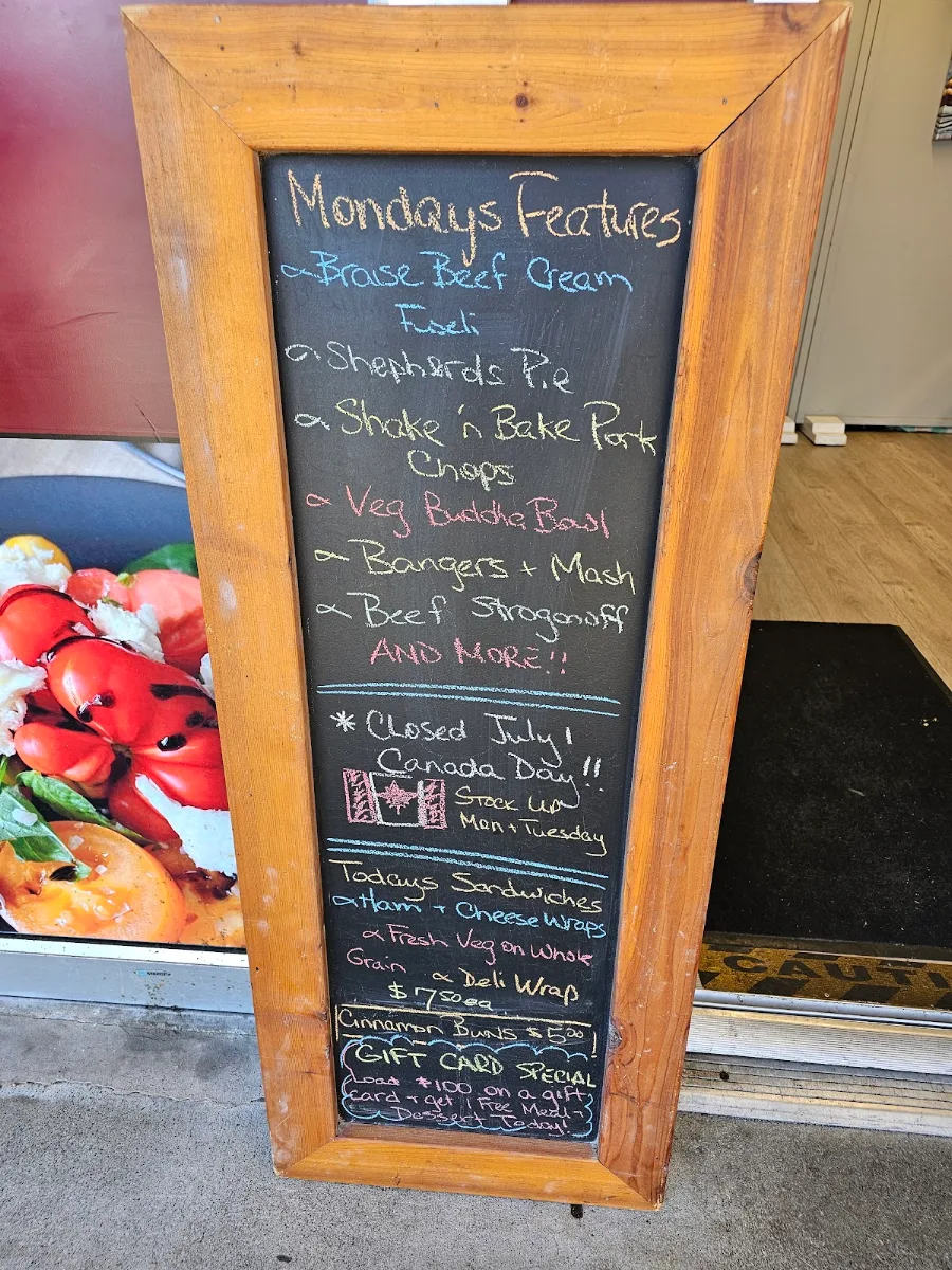 Menu, Real Meals Nanaimo