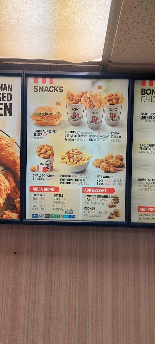 Menu, KFC