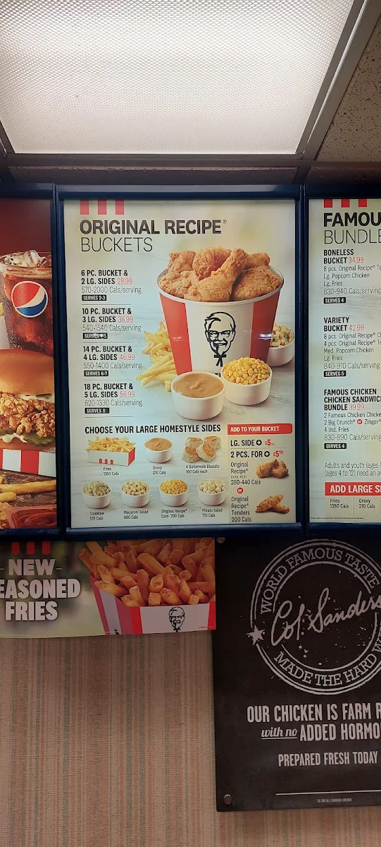 Menu, KFC