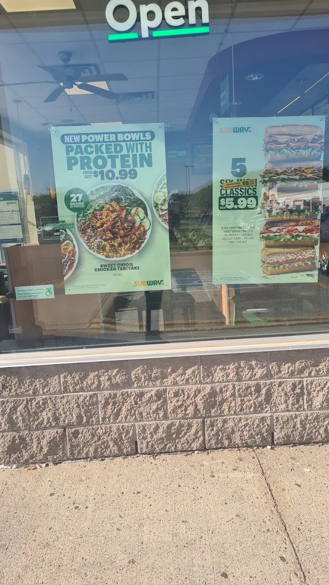 Menu, Subway