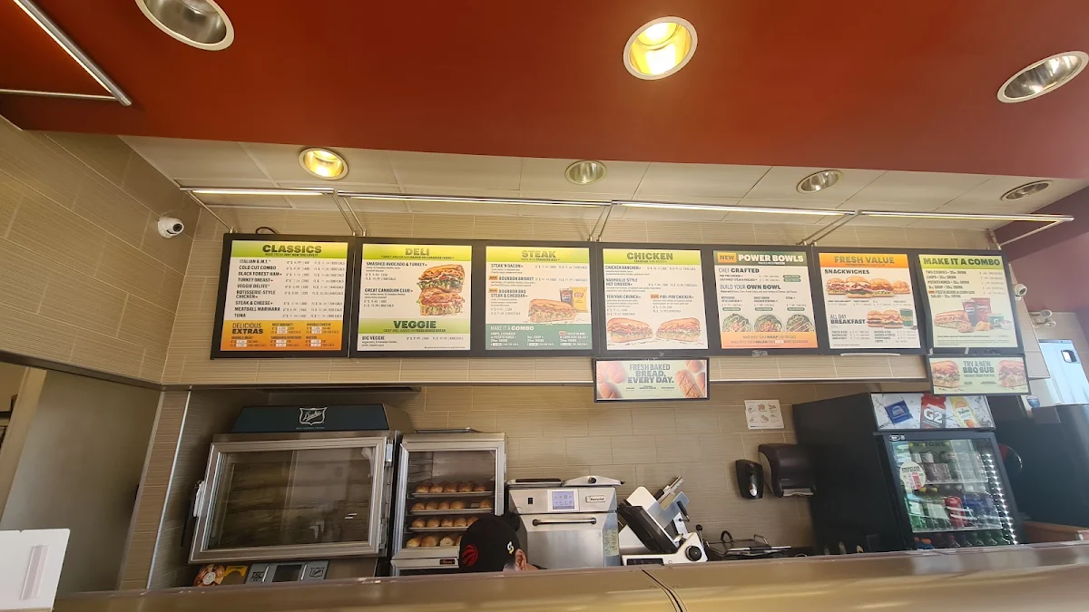 Menu, Subway