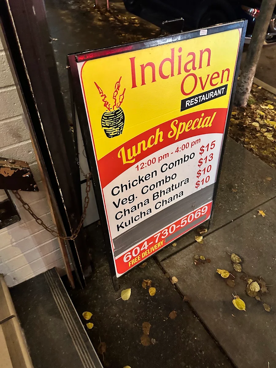 Menu, Indian Oven