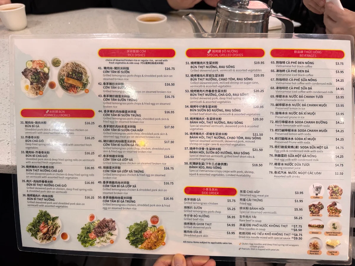 Menu, Thai Son