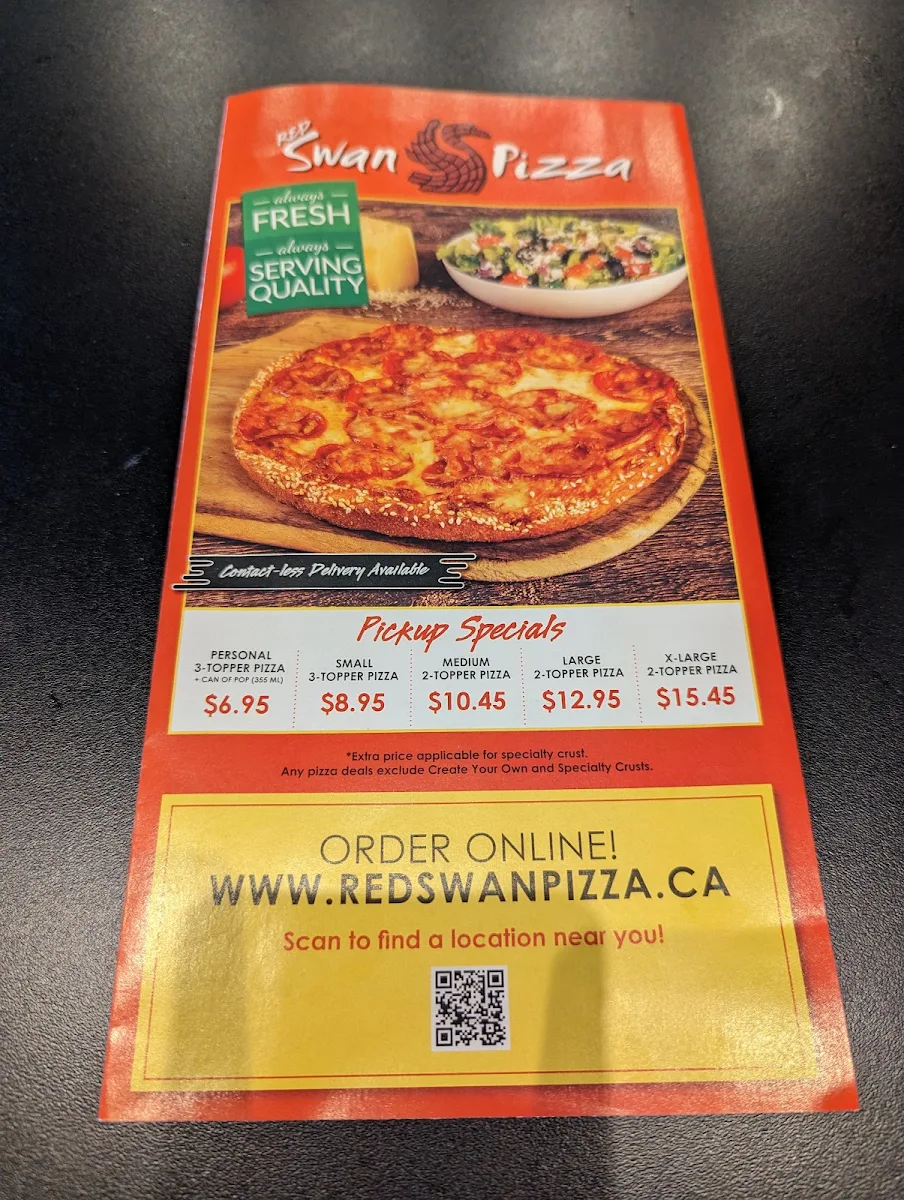 Menu, Red Swan Pizza - Hamilton Centennial Pkwy