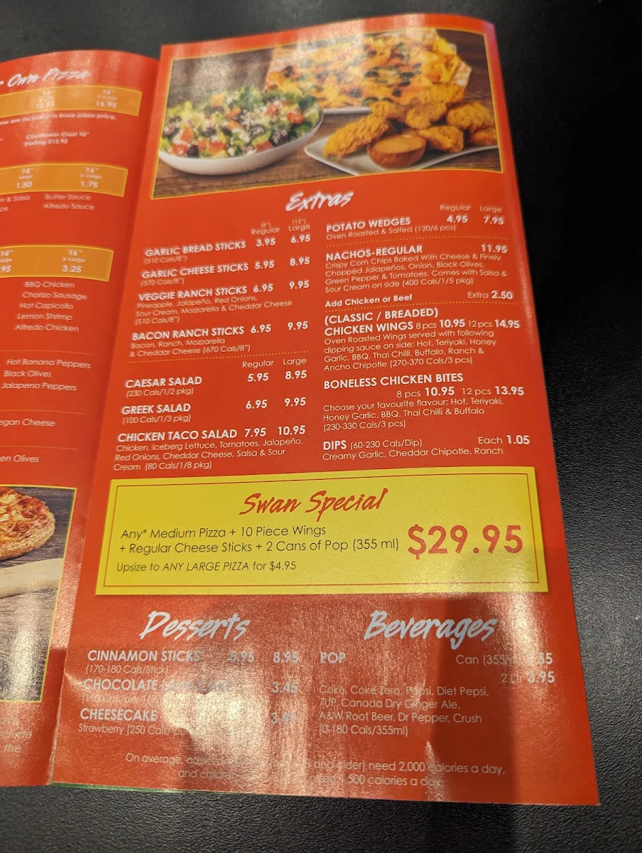 Menu, Red Swan Pizza - Hamilton Centennial Pkwy