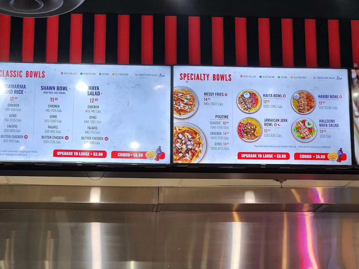 Menu, Tahini's Shawarma