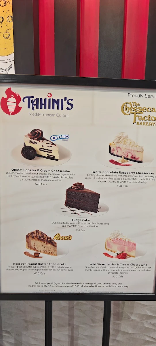 Menu, Tahini's Shawarma