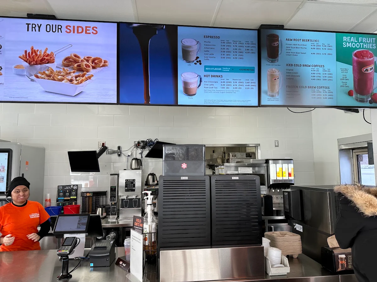 Menu, A&W Canada