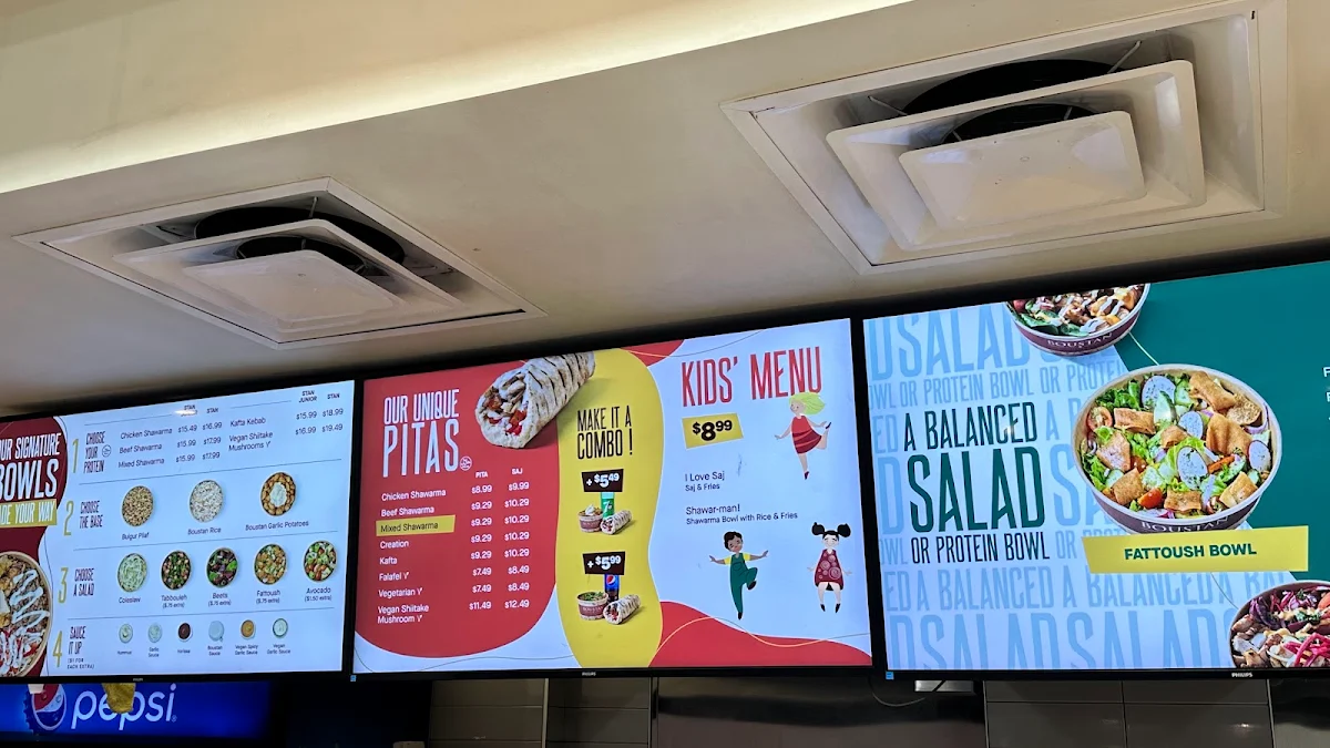 Menu, Boustan Restaurant