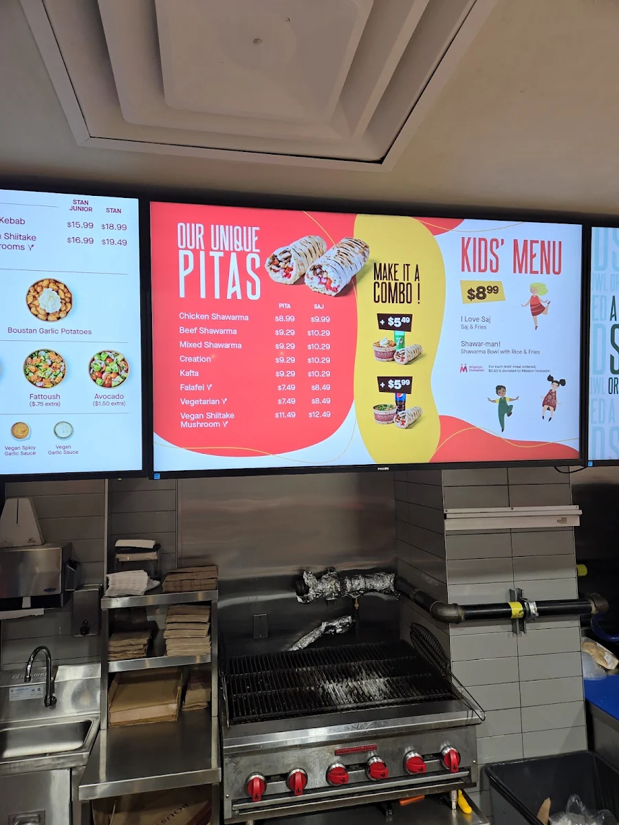 Menu, Boustan Restaurant