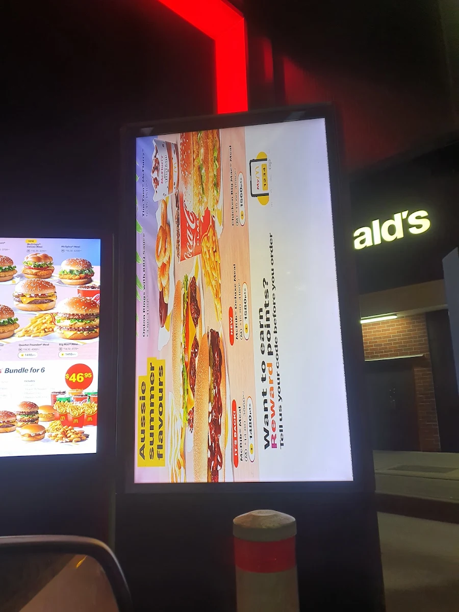 Menu, McDonald's Eaton