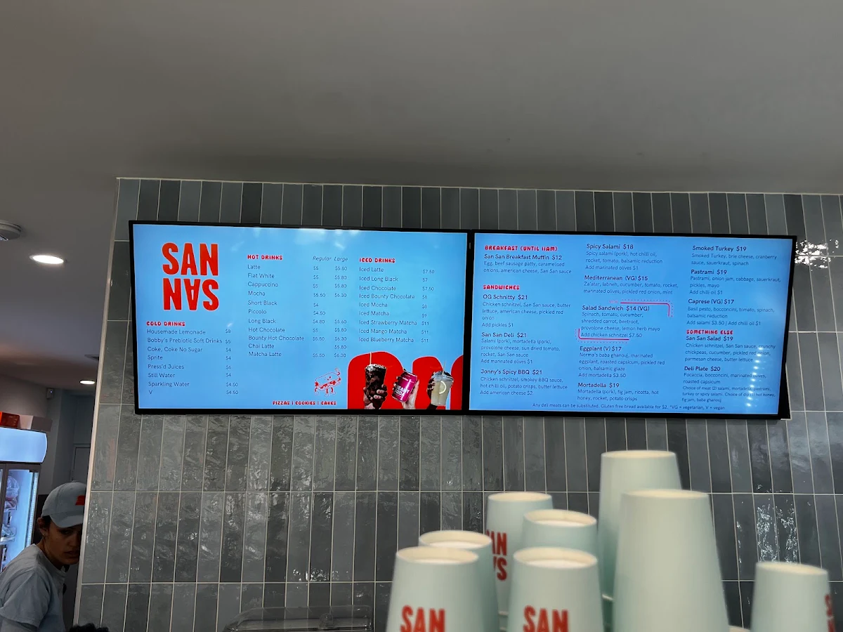 Menu, SAN SAN Revesby