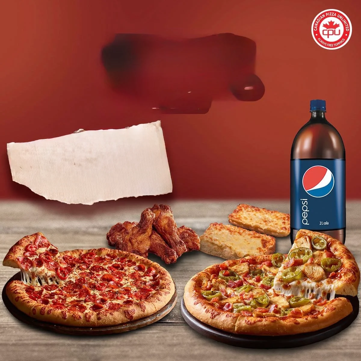 Food & drink, Canadian Pizza Unlimited & Big Guys Chicken