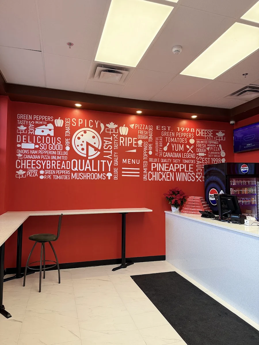 Menu, Canadian Pizza Unlimited & Big Guys Chicken