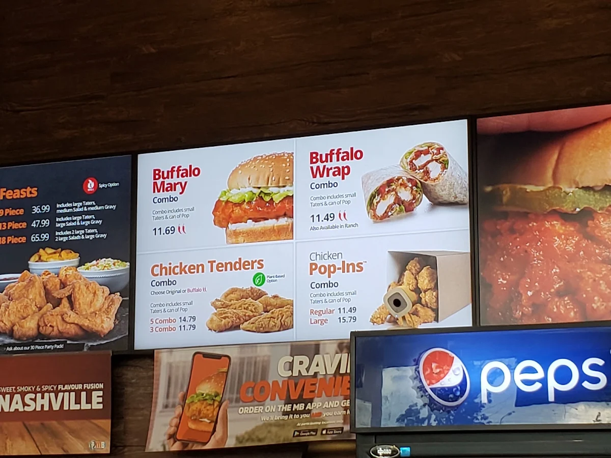 Menu, Mary Brown's Chicken