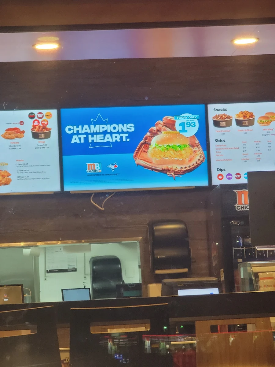 Menu, Mary Brown's Chicken