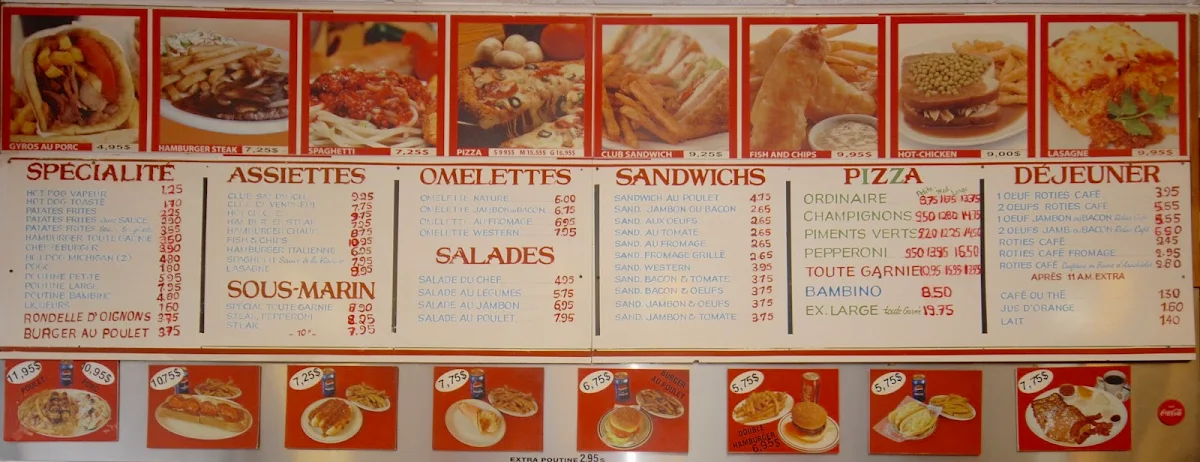 Menu, Nouveau Système Beaubien