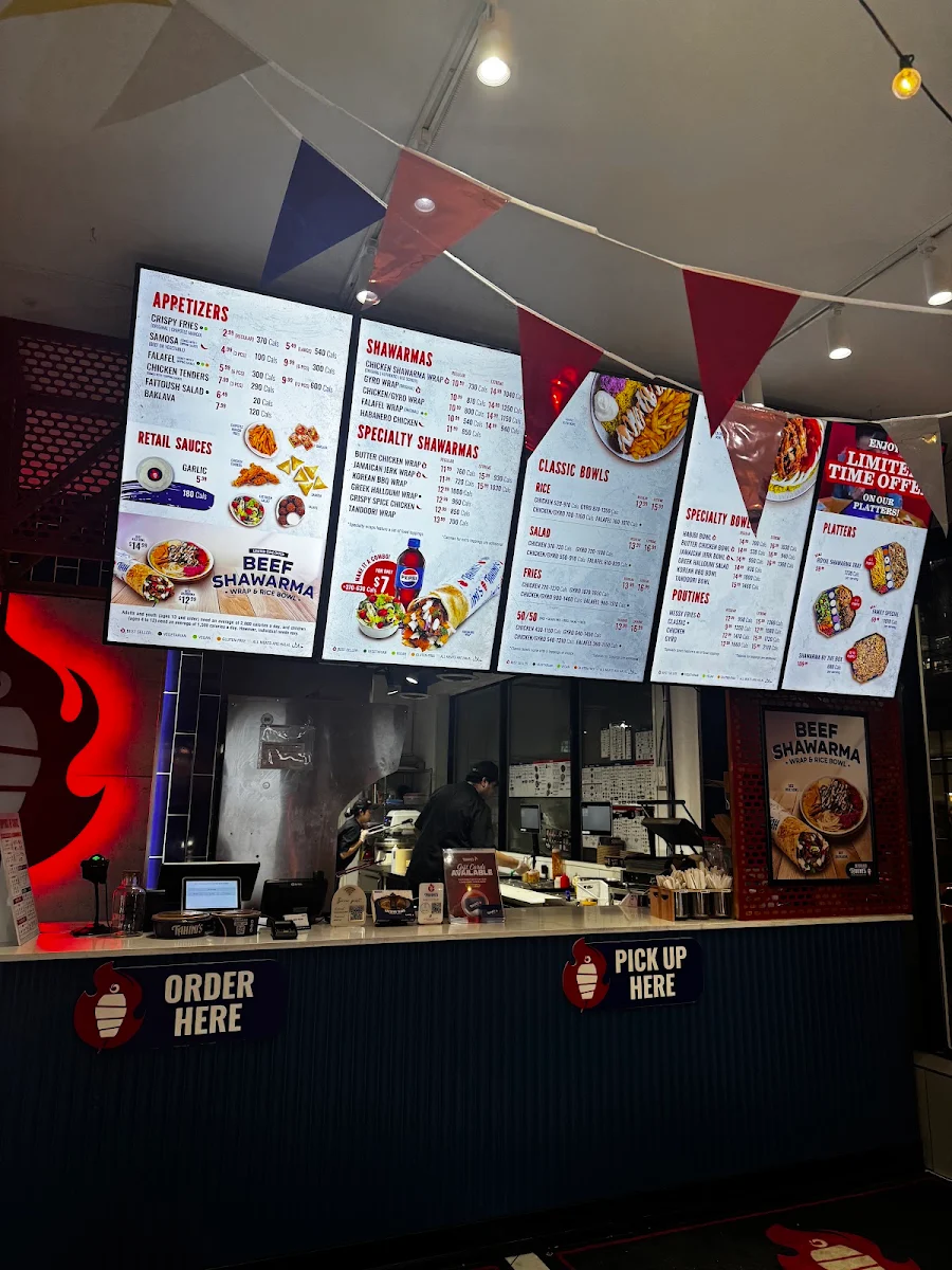 Menu, Tahini’s Shawarma
