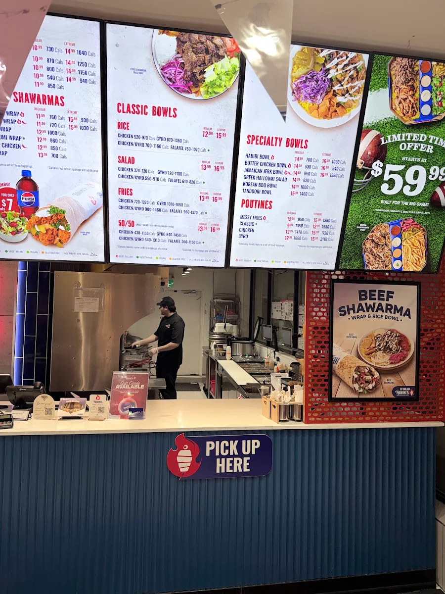 Menu, Tahini’s Shawarma
