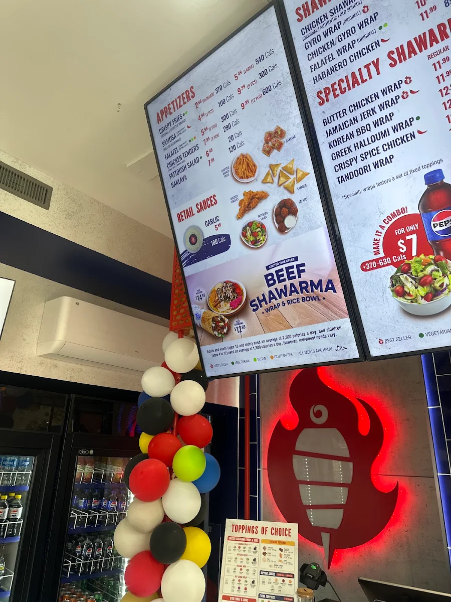Menu, Tahini’s Shawarma