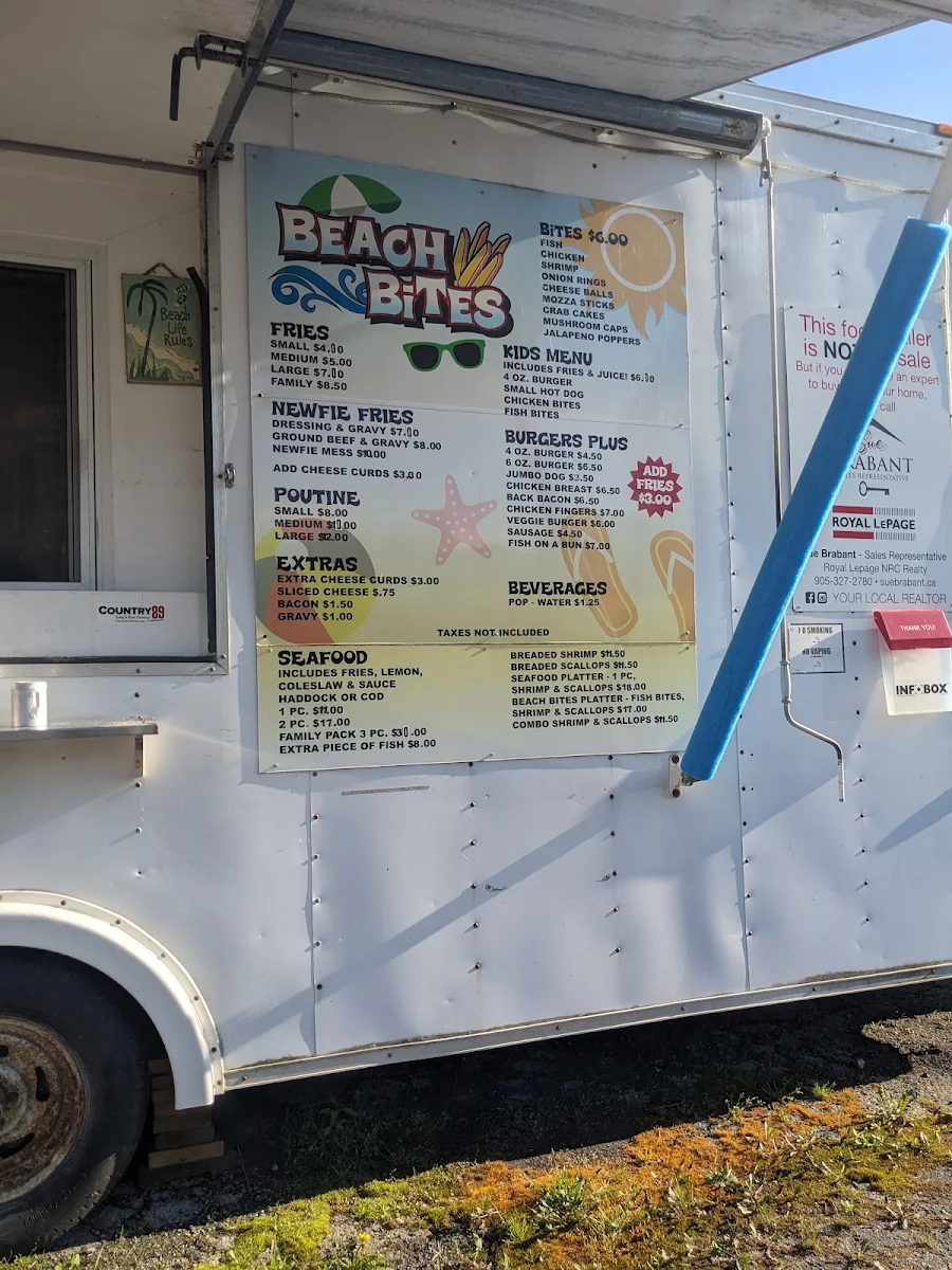 Menu, Beach Bites
