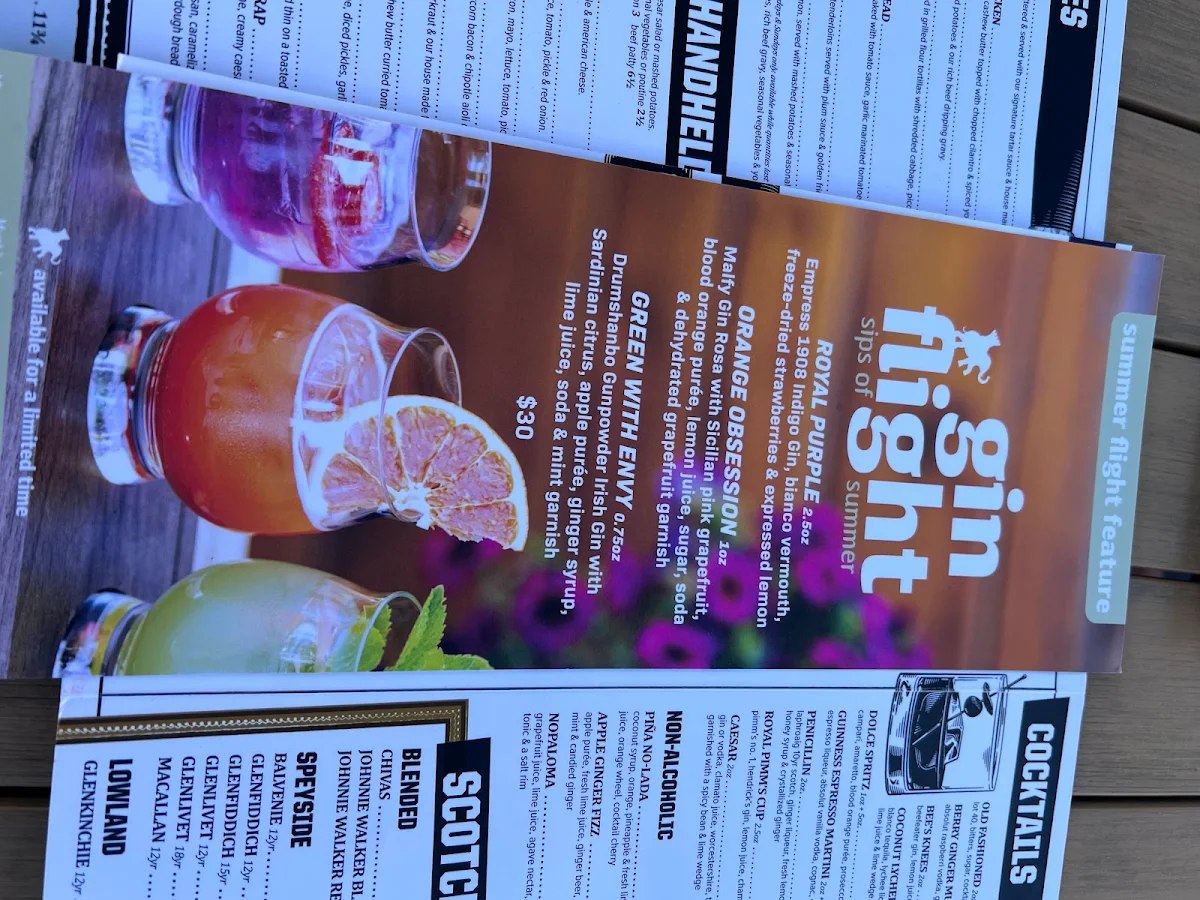 Menu, Elephant & Castle