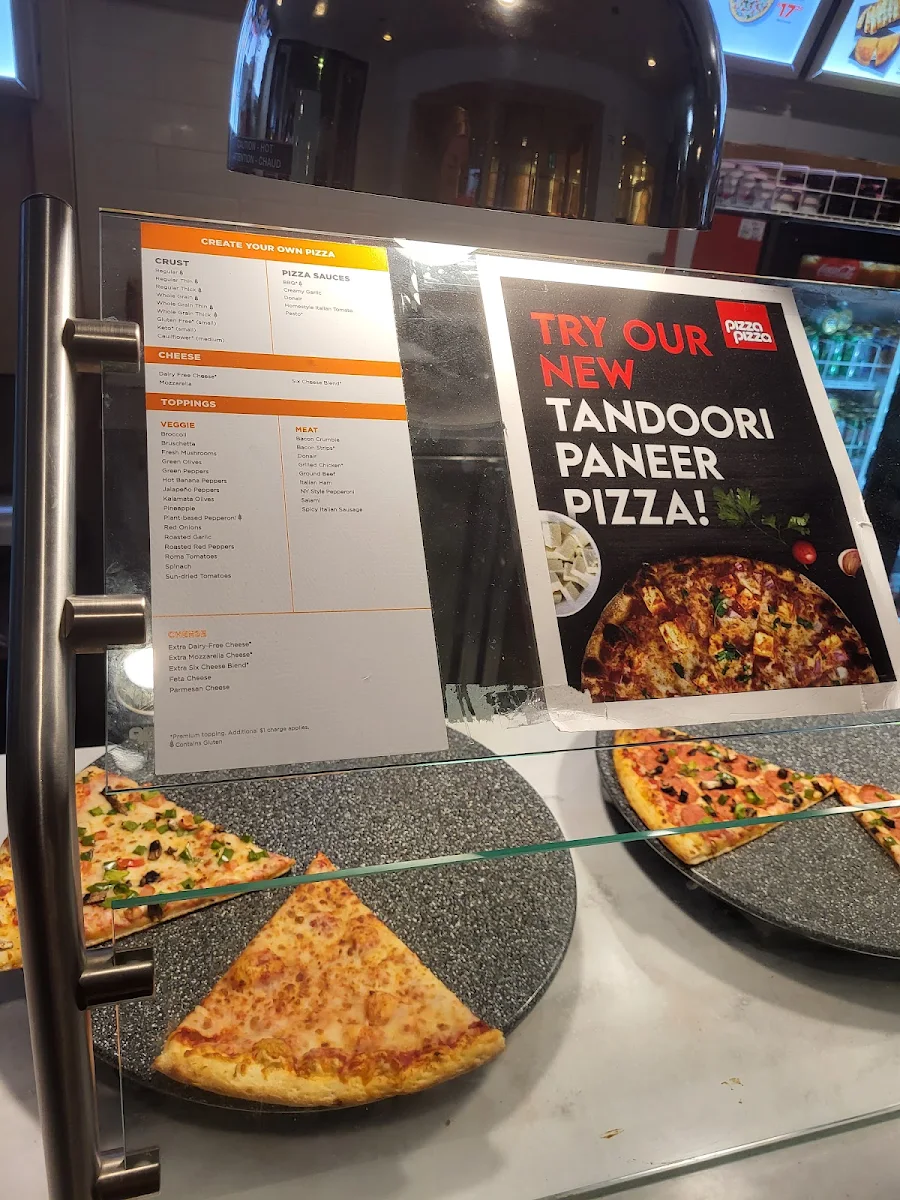 Menu, Pizza Pizza