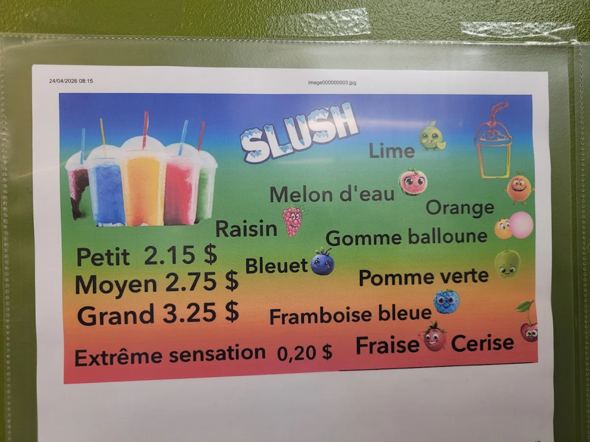 Menu, Restaurant La Pataterie