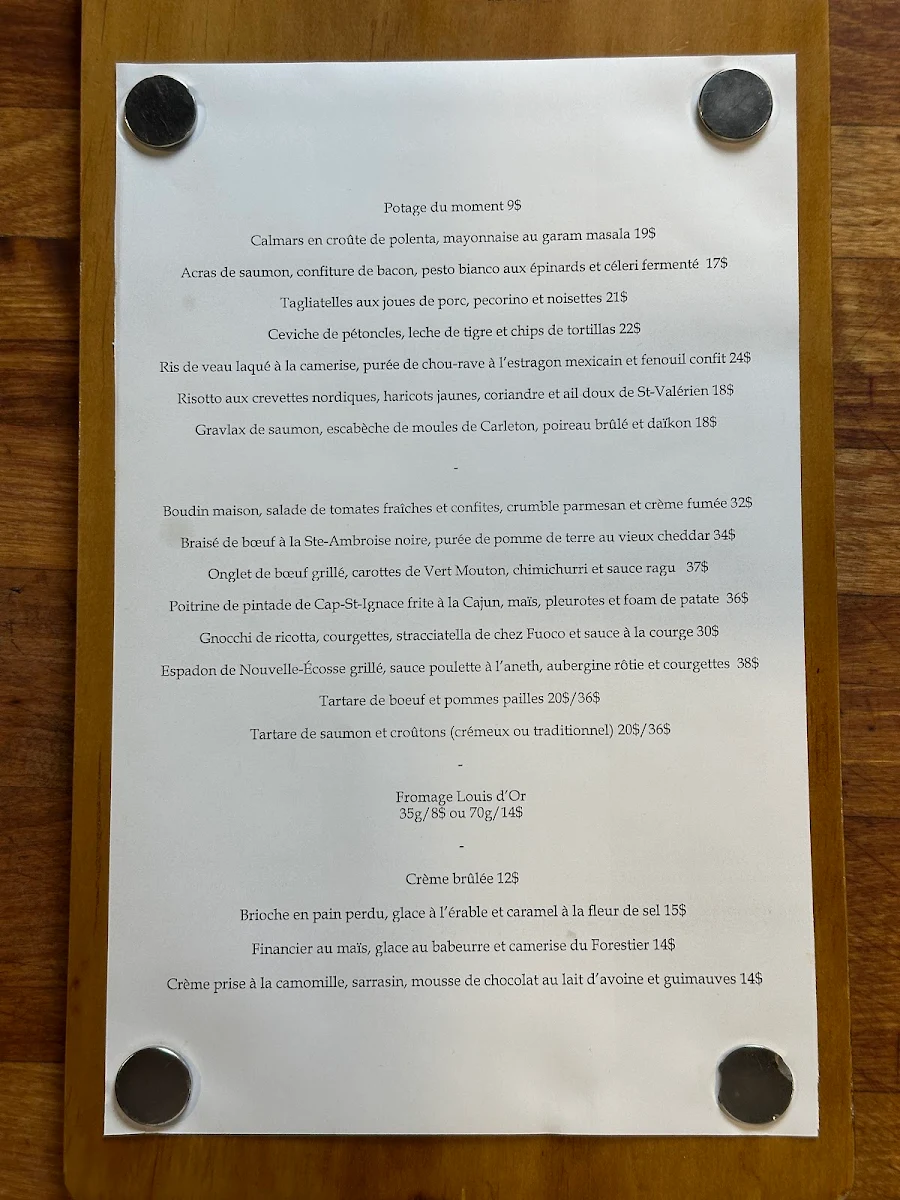 Menu photo 1
