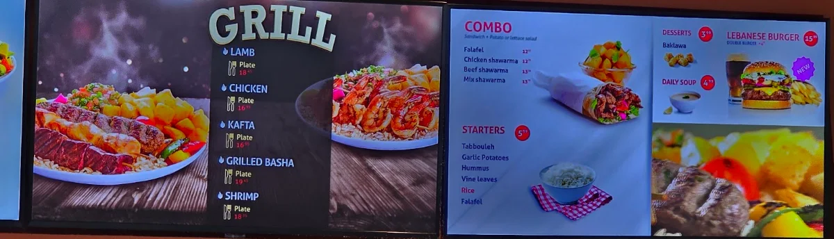 Menu, BASHA Metrotown
