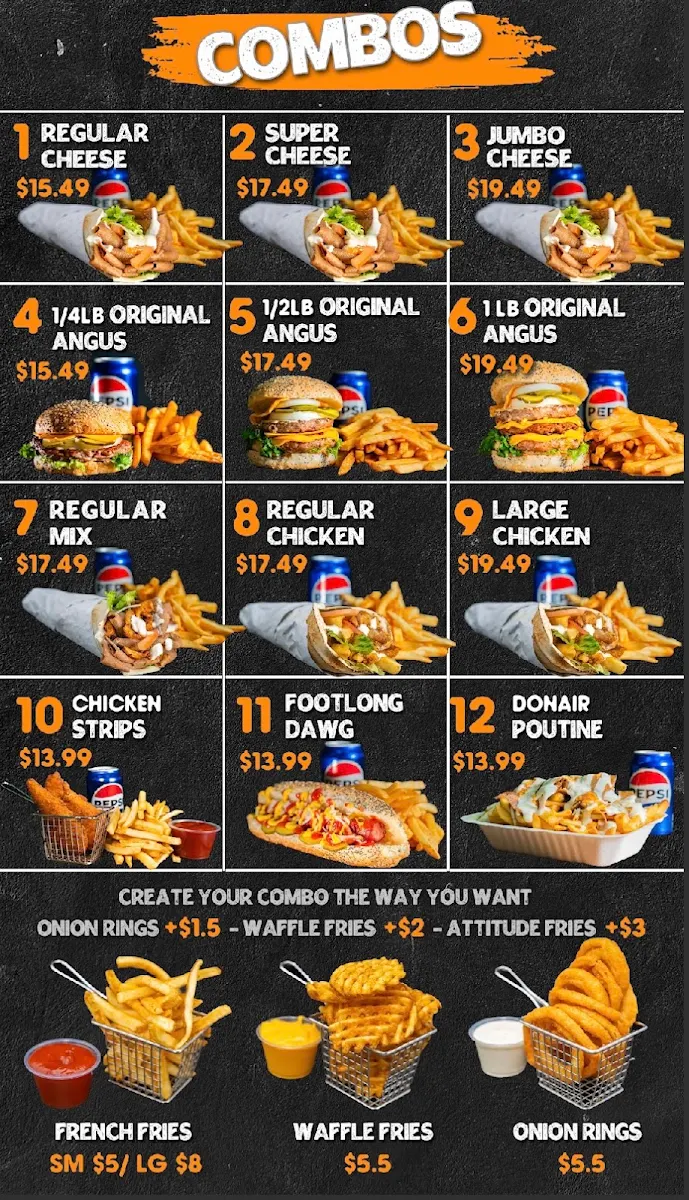 Menu, Marco’s Famous